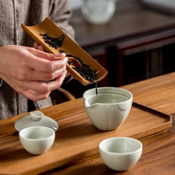 Japāņu Keramikas Tējas Tase Ceļojumu Ietilpst 1 liela 2 Kauss Augstas Kvalitātes Elegants Gaiwan Skaistu Viegli Tējkanna Tējkanna kung Fu Teaset 2021