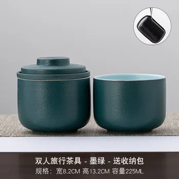 Dizainers Teaware Ceļojumu Kung Fu Tējas Komplekts Gaiwan Āra Automašīnu Ātrās Kauss Vienā Katlā Vienu Krūzes Mini Pārnēsāšanas Soma Filtrs Tējas Tase Drinkware