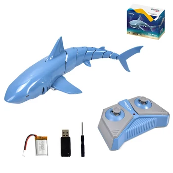 RC rotaļlietas haizivs 2.4 G Tālvadības pults 1:18 Zivju Laivu Mini Radio elektronisko Baseins Vannas Ūdens Mazo upju dāvanu bērniem