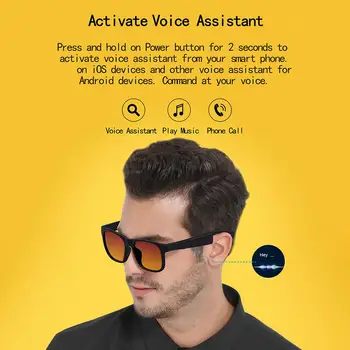 Jaunās Viedās Brilles Bezvadu Bluetooth 5.0 Saulesbrilles, Āra Sporta Smart Brīvroku Zvanīšana Zvanīšana Mūzikas Anti-Zilās Brilles