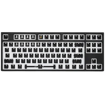 Mehāniskā klaviatūra komplekts mkb87, 87 taustiņi, bluetooth, dubultā režīmā, 80% tkl, apgaismojuma efektus, slēdzis, rgb, led, tips c, karstā