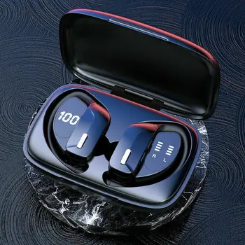 Sweatproof Bezvadu Bluetooth Austiņas Austiņas Sporta Zāle Earbuds ar Mic