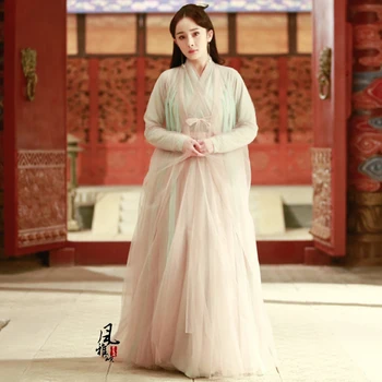 Augstas Kvalitātes Šifona Pasaku Kostīms Sieviešu Hanfu Drēbes Ķīnas Tang Dinastijas Karaliskā Princese Vilinošu Sieviete Darbības Kostīms