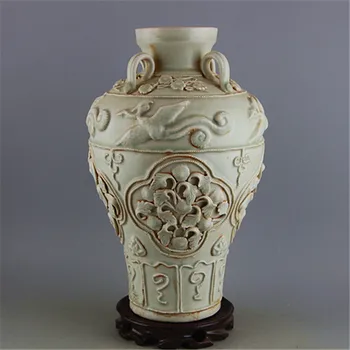 6Antique YuanDynasty porcelāna vāze,ziedu griešanai pudeli,ar Roku apgleznotus amatniecība,Apdare,Kolekcija&Rota,Bezmaksas piegāde