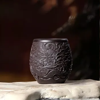 Tējas aromāts yixing rūdas violets arenaceous viss tīrs roku palīdzības dragon master cup parauga tējas tase nelielā bļodā tēju komplekts
