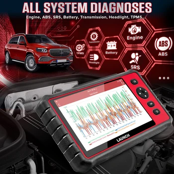 LAUNCH X431 CRP909E Pilnu Sistēmas Auto Diagnostikas Rīks ar ABS VID TPMS Akumulatora Servisa apkopes