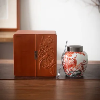 Japāņu Tējas Kaste Glabāšanas Organizētājam, Vertikālās Keramikas Cukura Bļoda Tukša Tējas Konteineru Vintage Boite Ar Virtuves Piederumi 1227