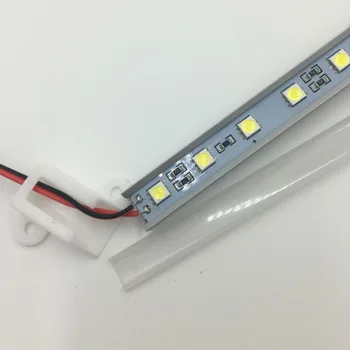5050SMD LED Bar Light, ar Plastmasas Vāciņu 36Leds LED bar Sloksnes DC24V LED Tube Grūti, LED gaismas, Auto Moto Autobusu veikals apdare