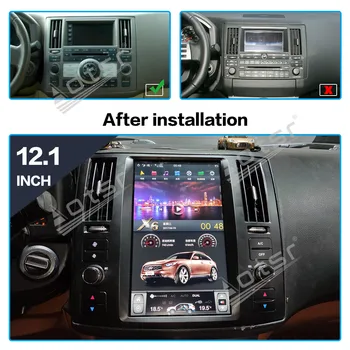 128G Infiniti FX35 FX45 FX25 FX37 2003. - 2007. gadam Android Radio, magnetofons Auto Multimediju Atskaņotājs, Stereo Galvas Vienības PX6 Tesla GPS