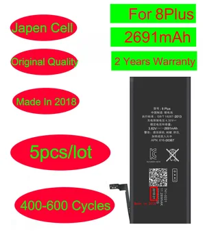 Isun 5gab/daudz Pavisam Jaunu Batteria iPhone 8Plus 5.5' 2691mAh Batarya Rezerves Akumulators Li-ion Baterijas