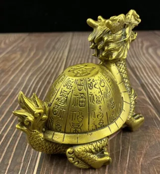 Seiko misiņa Simts svētību ilgmūžību pūķis bruņurupucis office desktop Rotājumi amatniecības statuja pāris