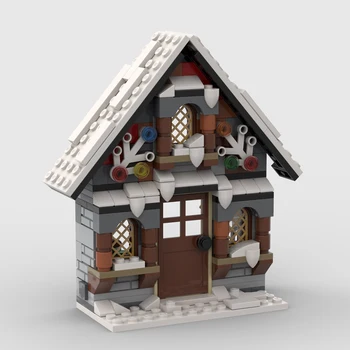 822Pcs Trīs bērniņi Ziemas Māju, Ķieģeļu Modelis KM-58700 Celtniecības Bloku Komplekts Rotaļlietas (Licencēta Un Izstrādāta Ar Little_Thomas) Dāvanas
