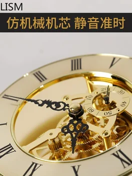 Rakstāmgalda Galda Pulkstenis Metāla Retro Viesistaba Luksusa Zelta Klusums Clcoks Antīkās Galda Rotājumi Reloj Raros Que Hablen De Mesa Dāvanu