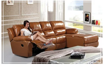 Dzīvojamās istabas Dīvānu komplekts диван мебель кровать muebles de sala L formas recliner īstas ādas dīvāns cama puff asiento sala futon