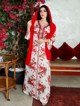 Musulmaņu Modes Dāmas Drēbes Gadījuma Urbšanas Arābijas Dienvidaustrumiem Drukāšanas Abaya Drēbes Abayas Sievietēm Abaya Turcija Indijas Kleita