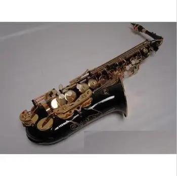 Profesionālās Melnā Zelta Alto Saksofons Sax Jauns