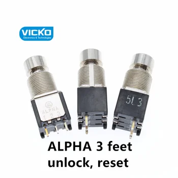 [VK] ALFA Foot Switch Spiediet Pogu Avārijas Stop Slēdzi 3 Pin 3 kājām, bez Bloķēt, atbloķēt Reset