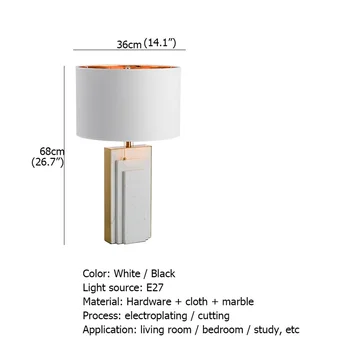 BRĀLIS Mūsdienīga Luksusa Dizaina Galda Lampa E27 Marmora Galda Home Gaismas LED Dekoratīvās Par Foajē Dzīvojamā Istaba, Birojs Guļamistaba