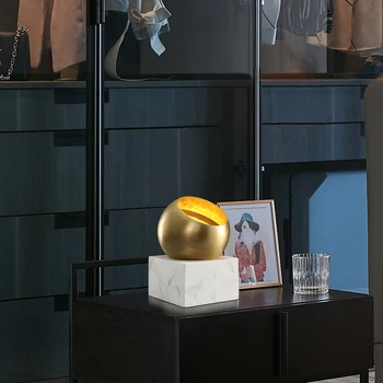 Visi vara galda lampa postmodernisma guļamistabas gultas lampa dizainers dzīvojamā istaba minimālisma radošas personības marmora galda lampas