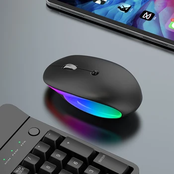 New2.Proti, 4g, Bluetooth saderīgu Bezvadu Peles Uzlādējamā Pele Ergonomiska RGB Gaming Peli ar Datoru, Klēpjdatoru iPad Dobi-Cirsts