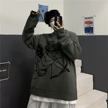 YBYR ir 2021. Rudens Ziemas Mīksti Adīts Džemperis Sieviešu Cilvēks Harajuku garām Piedurknēm Džemperis Gadījuma Lielajam Pulovers Gothic Streetwear