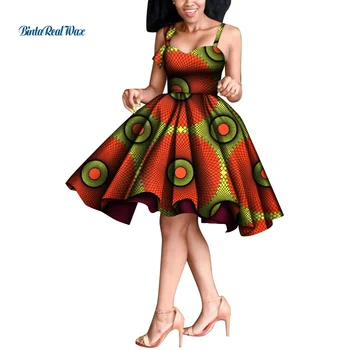 Āfrikas Sieviešu Apģērbu Dashiki Bazin Riche Cēloņu Cilpu Kleita Ceļa Garums Priekšgala Kleita Sexy Puse Sieviešu Vasaras Apģērbu WY6715