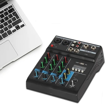 4 Kanālu Bluetooth Pults DJ Audio Mikseris Mazo Ar USB Skaņas Karti, Īpašu Posmu, Mājas Datora Pults