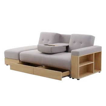 Īpašas daudzfunkcionālas auduma dīvāns kombinācija uzglabāšanas izvelkamais dīvāns vienkārši atpūtas dīvānu rūpnīcas tiešā pārdošana