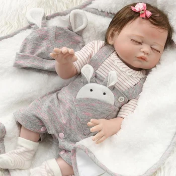 Bebe atdzimis lelles 20inch pilna Mīksta Vinila Silikona Atdzimis Bērnu Lelle Gudrs zēns meitene Bonecas Rotaļlieta Bērniem Dzimšanas dienas Dāvana
