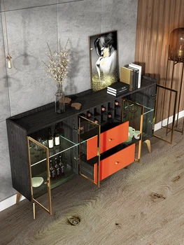 Gaismas luksusa pusē kabineta tējas un vīna skapis pusē kabineta pret sienu sadzīves skapītis, mikroviļņu kabinets