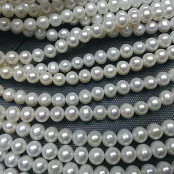 AA+++ 5 dzīslas, 8-9mm naudas sodu saldūdens pērles gandrīz apaļas formas