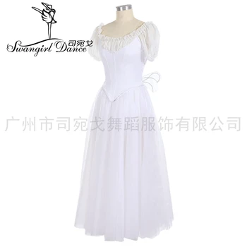 Balto Pasaku, romantisku profesionālā baleta skatuves tērpu, gara kleita ar spārnu pieaugušo klasiskā baleta kleitu BT3026
