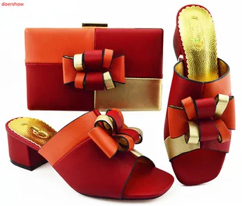Doershow Āfrikas kurpes un soma, noteikti puse itāļu kurpes ar atbilstošas soma, jauns dizains dāma atbilstošas kurpes un soma, noteikti!SLN1-39