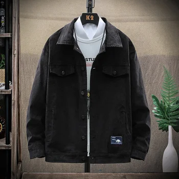 Velveta jaka vīriešu jauno rudens tendenci, kas ikdienas apģērbs darba jaka modes zīmolu vīriešu apģērbi