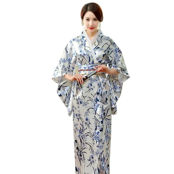 Japāņu Seno apģērbu Anime Puse Cosplay Āzijā un Klusā okeāna Salām Apģērbs Tradicionālā Japāņu Kimono Sievietes Ilgi eleganta kleita