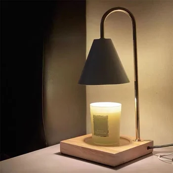 OUTELA Mūsdienu Radošo Galda Lampa, Vienkārša Koka Galda Svece Apgaismojums LED Mājas Guļamistaba Dekorēšana