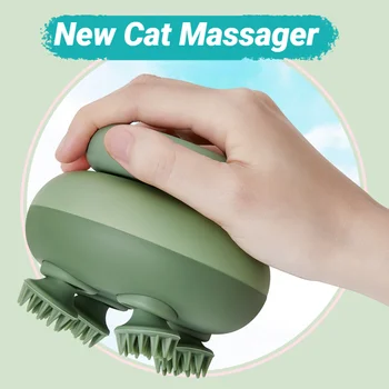 Elektriskā Kaķis Massager Automātiskā Kopšanas Pet Suns Kaķēns Matu Suka Dziļi Galvas Audu Mīcīšanas Masāža Kaķis массажер для кошек