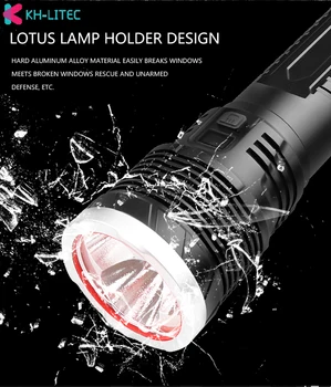 3*XHP70 Jaudīgs LED Lukturītis 10000LM USB Lādējamu Taktiskais Lukturītis Lampas IPX5 Ūdensizturīgs Lāpu, Laternu Āra Campin