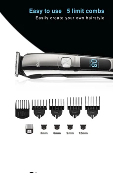 USB Lādējamu Daudzfunkcionāls Matu Clipper Bezvadu Elektriskā Vīriešu Skuveklis Deguna matiņu Trimmeris 11 Funkcija