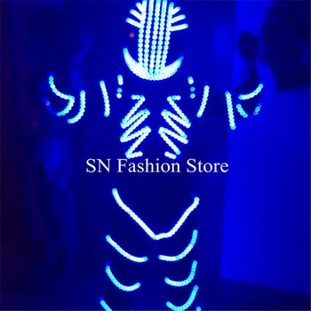 FZ003 LED gaismas Robots vīrieši 4 krāsas izvēlēties dj disco Gaismas tērpu apģērbs, Apavi, ķiveres balles dejas dj stange mūzikas šovs