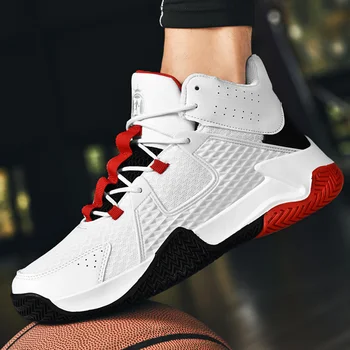 Gadījuma viegls vīriešu sporta apavi Acs izšūšanas elpojošs basketbola apavus Valkā-izturīgs mācību basketbola apavi