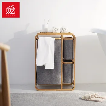 Bambusa veļas grozā netīrās veļas grozā vannas istaba veļas kavē uzglabāšanas grozs drēbes organizators mājas piederumi