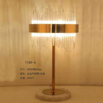 Greznu Mūsdienu Grīdas Lampa Ar Zelta Kristāla Jums, LED Lampas, Guļamistaba, Dzīvojamā Istaba Un Mājas Interjera