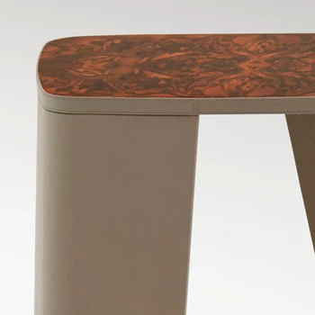 Mūsdienu itāļu dizaina luksusa mēbeles stūra galds kvadrāta formas sānu galda viesistaba, kafijas galdiņš luksusa live istaba