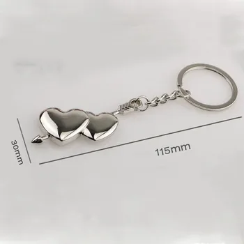 ATKAL Pāris Radošo Sirds Formas Keychain Auto Kulons Atslēgu piekariņi Cinka Sakausējuma Keyfob Atslēgu Gredzens Valentīna Diena romantisku Mīļāko Dāvanu D13