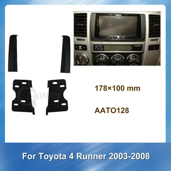Automašīnas radio rāmis Fascijas TOYOTA 4 Runner 2003-2008 Auto pielāgošanas DVD Stereo kadru Panelis Dash Mount Melns, Uzstādīšanas Komplekts Rāmis