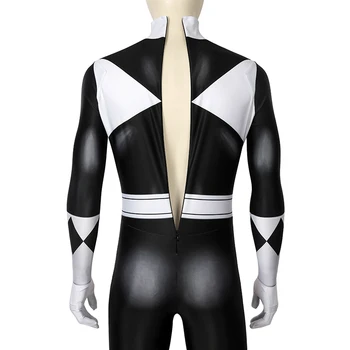 Pieaugušo Ranger Superheroes Goushi Black Ranger Jumpsuit Cosplay Kostīms Helovīna Masku Atdzist Bodysuit Ar Masku