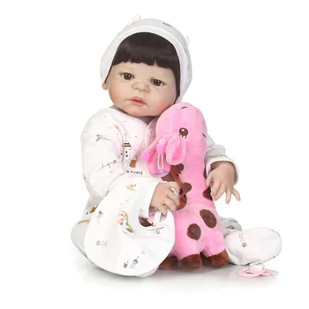 55cm atdzimis lelles pilna silikona Lelle, Rotaļlietas, Piemēram, Nekustamā modelēšana baby Toddler Bērnu Lelle Meitene Bonecas Mazulis Pelde Dzimšanas dienas Dāvana