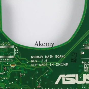 Akemy N550JK Portatīvo datoru mātesplati Par Asus N550JK N550JV Q550JV Q550J G550JK N550J Testa sākotnējā mainboard I7 CPU GTX850M