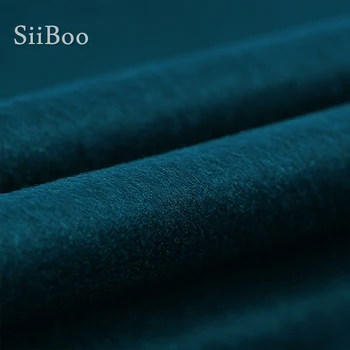 Amerikāņu stilā, tumši zils, cieta vilnas audumu rudens ziemas mētelis gluda vilnas telas tecidos stoffen tissu SP4613